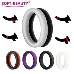 Sex Toy Massager New Cock Ring Silicone Penis Male Delay Ejaculation Lasting Scrotum Lock Toys for Men Adult Erection Product