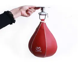 Boxbirne, Speedball-Tasche, Sport-Speed-Bag, Punch-Übung, Fitness-Trainingsball ohne Aufhängen, Schwarz, Rot, 6222305