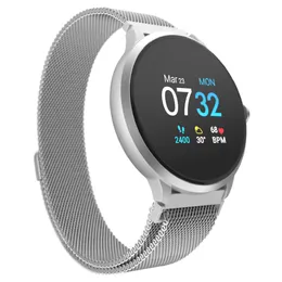 Sport 3 Smart Watch & Fitness Tracker For Women and Men 43mm Silver Mesh Band