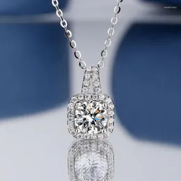 Kedjor Lennik D Color Mossanite Halsband S925 Sterling Silver Women Jewelry Party Gift