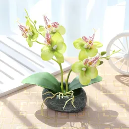 Dekorativa blommor falska blommor phalaenopsis små bonsai kreativa ornament simulerade inomhus hem simulering krukväxter växter