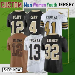 41 Alvin Kamara Futbol Forması Derek Carr New Orleanses Saints Cameron Jontre Kirklin Jameis Winston Alontae Taylor Archie Manning Pete Werner Marshon Lattimore