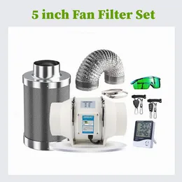 Grow Lights Centrifugal Fans 4/5/6 Inch Activated Carbon Air Filter Set For Led grow light Indoor Hydroponics Grow Tent Greenhouses