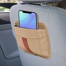 Новый новый PU кожаный пакет для хранения автомобилей Многофункциональный маленький мешок автомобиль интерьер -организатор для телефонной карты маленькие вещи хранение