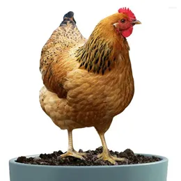 Garden Decorations Chicken Decor Hen Statue 2D Acrylic Weatherproof Lawn Ornament Figurines For Outdoor Patio