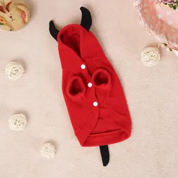 Dog Apparel Pet Transformation Costume Red Hoodie Clothes Winter Cats Dogs Coat Halloween