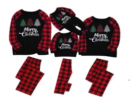 NewChristmas Family Pyjamas sätter pappa mamma barn Baby Family Matching Christmas Sleepwear Christmas Night Pyjamas Party Wear Ewa18397096562