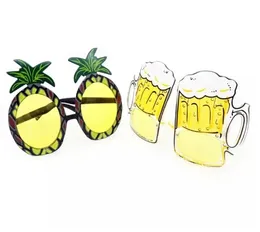 Nowe hawajskie okulary przeciwsłoneczne na plaży Żółte okulary piwa panieńskie sukienki gogle zabawne na Halloween prezent moda przychylność 395qh