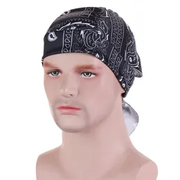 Paisley Muslim Inner Hijab Caps Men Pirate Underscarf Undercap Scarf Turban Beanies Ramadan Islamic Wear Headband Bonnet