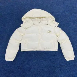 Trapstar Trendy Women's Casual Short Cotton Jacket New Winter Warmth Thickened Hood Detachable Windbreaker Coat Tracksuit 2023 High Street Jac Uuf9