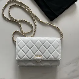 مصمم كيس الكتف الفاخر سلسلة حقيبة اليد حقيبة Lambbag Flap Bag 19 سم تقليدية حقيبة Crossbody مع صندوق LC121