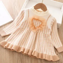 Vestidos de niña, vestido de niña nacida, suéter, Tops de otoño e invierno, ropa de abrigo para bebés, ropa gruesa de punto de Navidad para niños