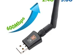 Dual Band 600Mbps USB wifi Adapter 2.4GHz 5GHz WiFi with Antenna PC Mini Computer Network Card Receiver