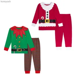 Pajamas Kids Christmas Pajama Sets Boys Christmas Elf Pijama Children Skeleton Glow in The Dark Sleepwear Girls Pyjamas PJS 2-10 YearsL231109