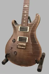 Venda quente de boa qualidade guitarra elétrica nova marca 2012 personalizado 24 desbotado cinza preto-esquerdo-instrumentos musicais 258