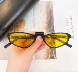 أسود صفراء قطة العين نظارة شمسية للنساء الرجال Y2K شمس المصمم نظارات شمسية Sonnenbrille ظلال UV400 EYEWEAR WTH BOX