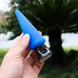 Ultimo silicone colorato che proteggono tubi di vetro per la pelle Portable Dry Herb Tabacco Filtro cucchiaio Ciotola innovativa cono a mano Fumo di sigaretta Porta