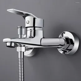Bathroom Sink Faucets Kitchen Zinc Alloy Basin Chrome Wall Mounted Cold Water Dual Spout Mixer Tap Accessories