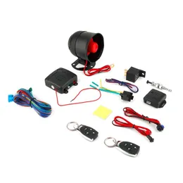 Freeshipping Universal 1-Way Car Alarm Vehicle System Protec tion Security System Keyless Entry Siren 2 Remote Control Burglar hot sa Autb