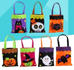 Halloweenowe tkaninowe torba Torka Torka lub Treat Torby Candy Bag Handheld Portable Ghost Festival for Kids Halloween4039024
