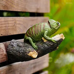 Dekoracje ogrodowe statua zwierząt jaszczurka kameleon rzeźby figurki domowe na zewnątrz i ozdoby na podwórku budynki