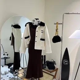 Kanal Orijinal Standart Kadınlar Kürk Sahte Kürk Giyim Trend Ceketleri Tasarımcı Lüks Elbise Dış Giyim Günlük Giyim Coat Moda Ceket Kış Minik Kaşmir