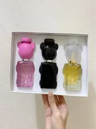 Teddy Bear Toy 2 Boy Perfume 3piece Set 30ml لكل زجاجات طويلة يدوم رائحة لطيفة كولونيا eau de parfum9888889