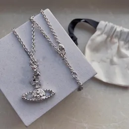 Designerska marka Naszyjniki luksusowe kobiety mody biżuteria saturn chokers metalowy naszyjnik pereł