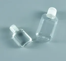 オールマッチの透明な梱包ボトル旅行ミニプラスチックボトルフリップトップキャップ60mlクリア6 filpボトルハンドサニタイザーメイクアップサンプルボトル