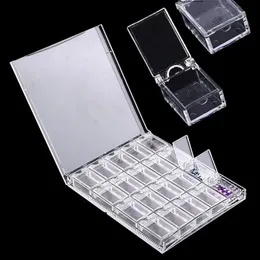 Tandpetare Holder 20 rutnät Clear Display Case Organizer Holder For Jewelry Nail Beads Box Akryl Makeup Art Storage 231123