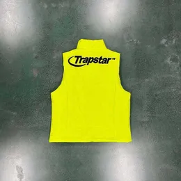 Trapstar Gilet Americano Giallo Fluorescente da Uomo Autunno e Inverno Moda Allentata Casual Cappotto di Pane Giacca di Cotone Giacca a Vento Tuta High Street Giacca con Cappuccio