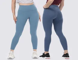 Yoga byxor för kvinnor naken hög midja höftlyftning löpande outfit täta elastiska fötter sport fitness leggings super mjuk smörig känsla7817941