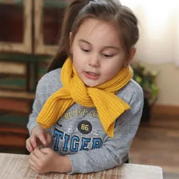 Шарфы обертывания вязаные шерстяные шарфу осень и зимний цвет с твердым цветом дети и мальчики зимние шарфы 231108