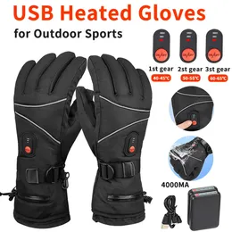 Cycling Gloves Electric Heating Gloves Winter Waterproof Windproof Heated Gloves Touchscreen 3 Speed Men Women Hand Warmer for Skiing Fishing 231109