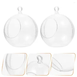 Castiçais 10 Pcs Decorações de Natal Bola Festa Decorativa Artesanato Plástico Transparente Ornamentos Árvore Esferas Preenchíveis