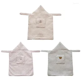 Cobertores elegante cobertor de bebê seguro e macio poncho algodão envoltório com capuz para exterior 85le
