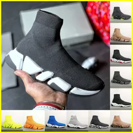 Designer Sock Buty dla mężczyzn Kobiety Speed ​​1.0 2.0 Trainer Platforme Brecters Black White Clearsole czerwone żółte fluo męskie