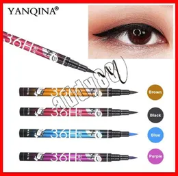 مكياج العين Yanqina Eyeliner 36H أسود ماء سائل ماء العيون مكياج عيون طويلة العين قلم رصاص 4 ألوان عيون أدوات ماكياج 246325