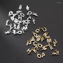 Charms Solid 925 Sterling Silver Beads Charm Pendant Lettera A-Z 26 Collana Gioielli Regalo Produttori all'ingrosso.