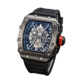 Richarmiles 2023 мужские часы модные мужские спортивные кварцевые часы водостойкий хронограф наручные часы черный силиконовый ремешок