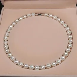 Dławiki 810 mm naturalny muszla Pearl Naszyjnik różowy fioletowe białe koraliki eleganckie kobiece łańcuch mody biżuterii prezenty 231109