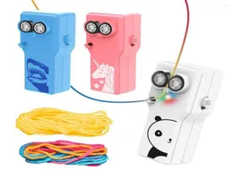 Maschere per feste Lanciatore di corde Elica con controller a corda Anello portatile Lazo Shooter Propulsore Giocattoli elettrici per bambini4932360