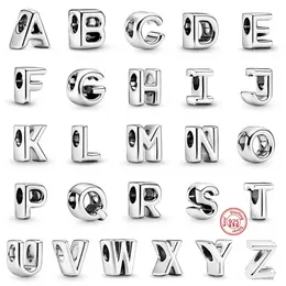 925 фунтов серебра Новая мода Шарм 2023 Серебряные бусины, буквы алфавита A-Z Шарм-бусины, совместимые с оригинальным браслетом Pandora, бусинами