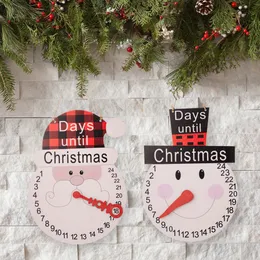 新しいクリスマスの飾りクリスマス格子縞の帽子シニアハットスノーマンポインター木製の壁カレンダー