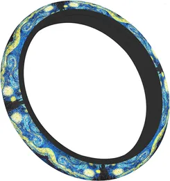 Steering Wheel Covers Car Cover Girl Men 15 Inch Blue Starry Sky Interior Auto Accessories Decorations Aesthetic