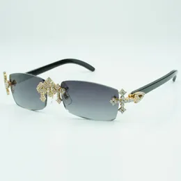 Оправа для очков Cross Diamond 3524012 Солнцезащитные очки-баффы с натуральными черными угловыми ножками Buffalo и линзами диаметром 56 мм, толщиной 3,0 мм