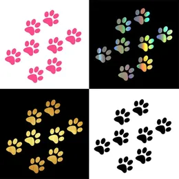 CAR CAT PAW Naklejka Kreatywna 3D Animal Footprint Nakładka Wodoodporna wodoodporna automatyczne drzwi