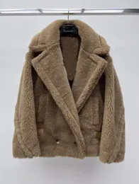 Women's Fur Faux 2023 Teddy Bear Coat Croped Top 231108