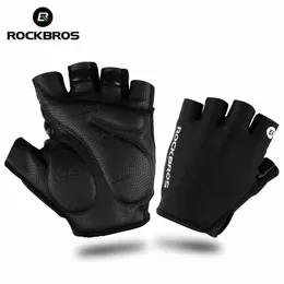 Cycling Gloves ROCKBROS Bicycle Bike Half Fingger Gloves Shockproof Breathable Men Women Summer Mountain Sports Gloves Cycling Clothings 231109