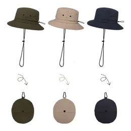 Cappelli a bordo largo cappelli da secchio giapponese Drash a secco rapido Dranaggio impermeabile Fisherman Hat Regolable Fisherman Cappello Summer Basino Piegabile Capite di stoccaggio pieghevole 230408